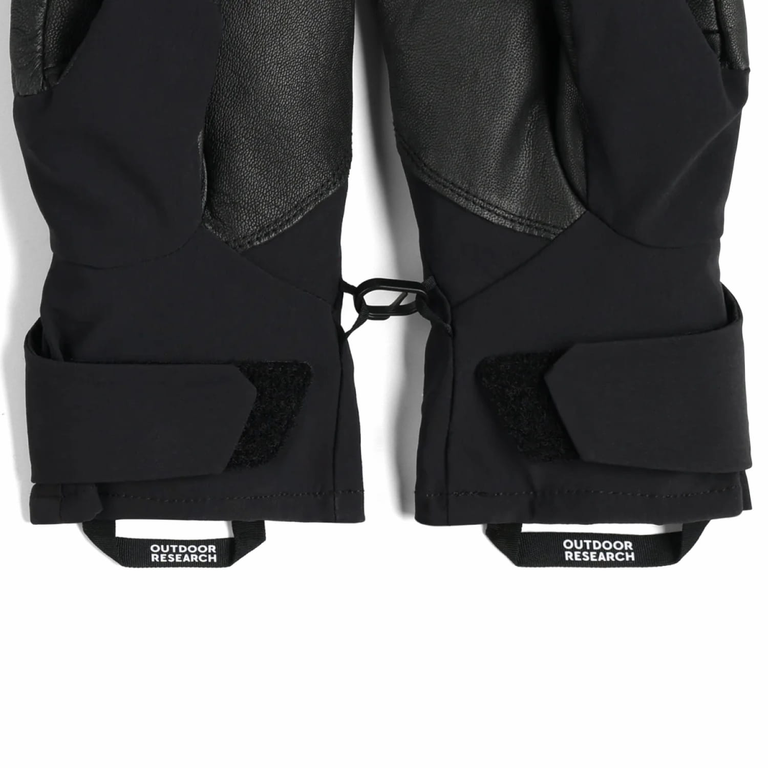 Outdoor Research Women's Sureshot Pro Gloves shown in the black color option. Cuff view.