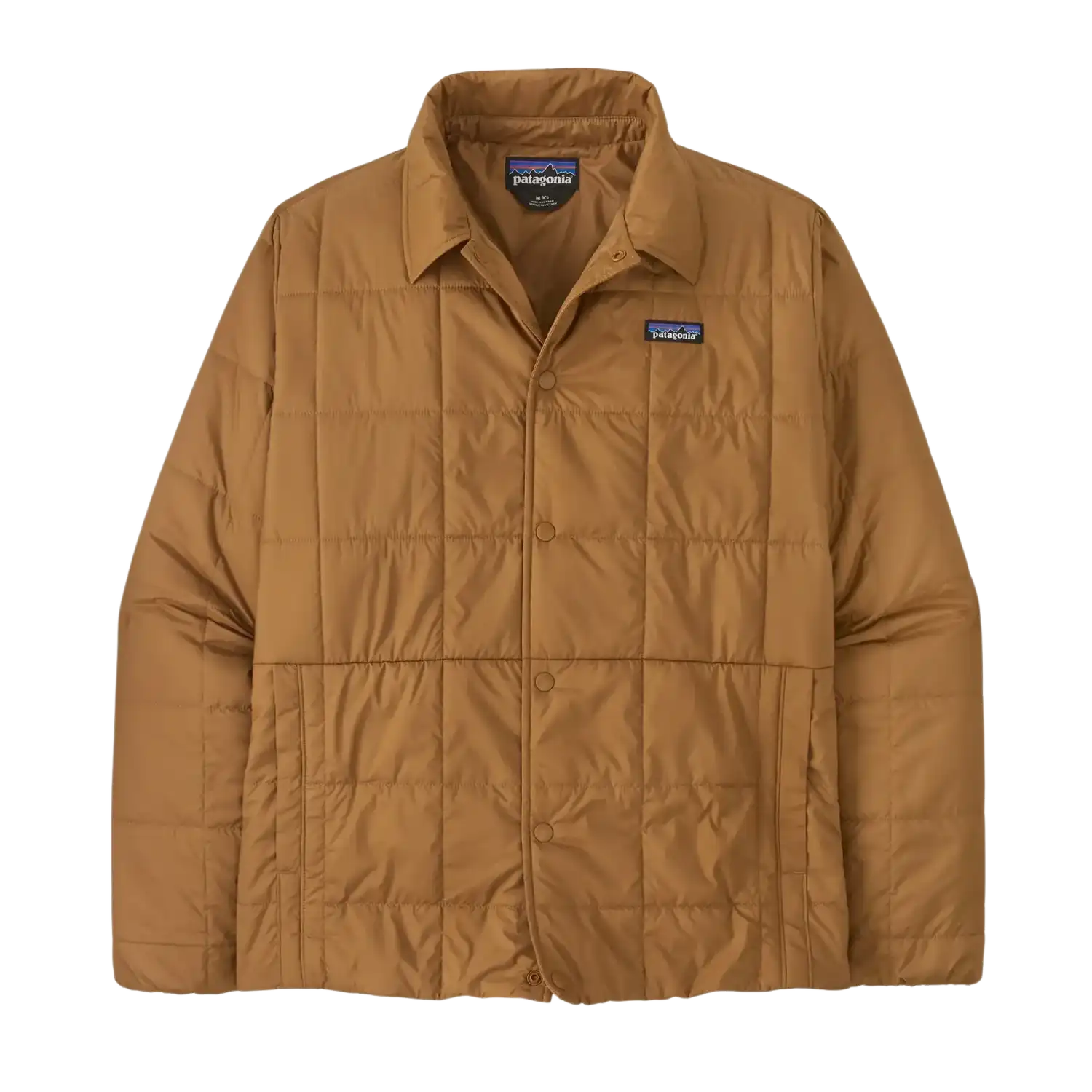 Patagonia Men's Light Gust Shirt Jacket in Deer Brown, front view flat