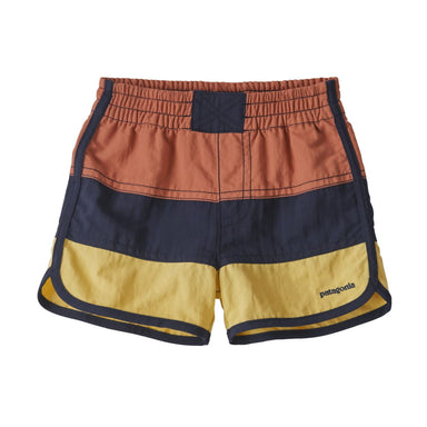 Patagonia Baby Boardshorts shown in the Sienna Clay color option.