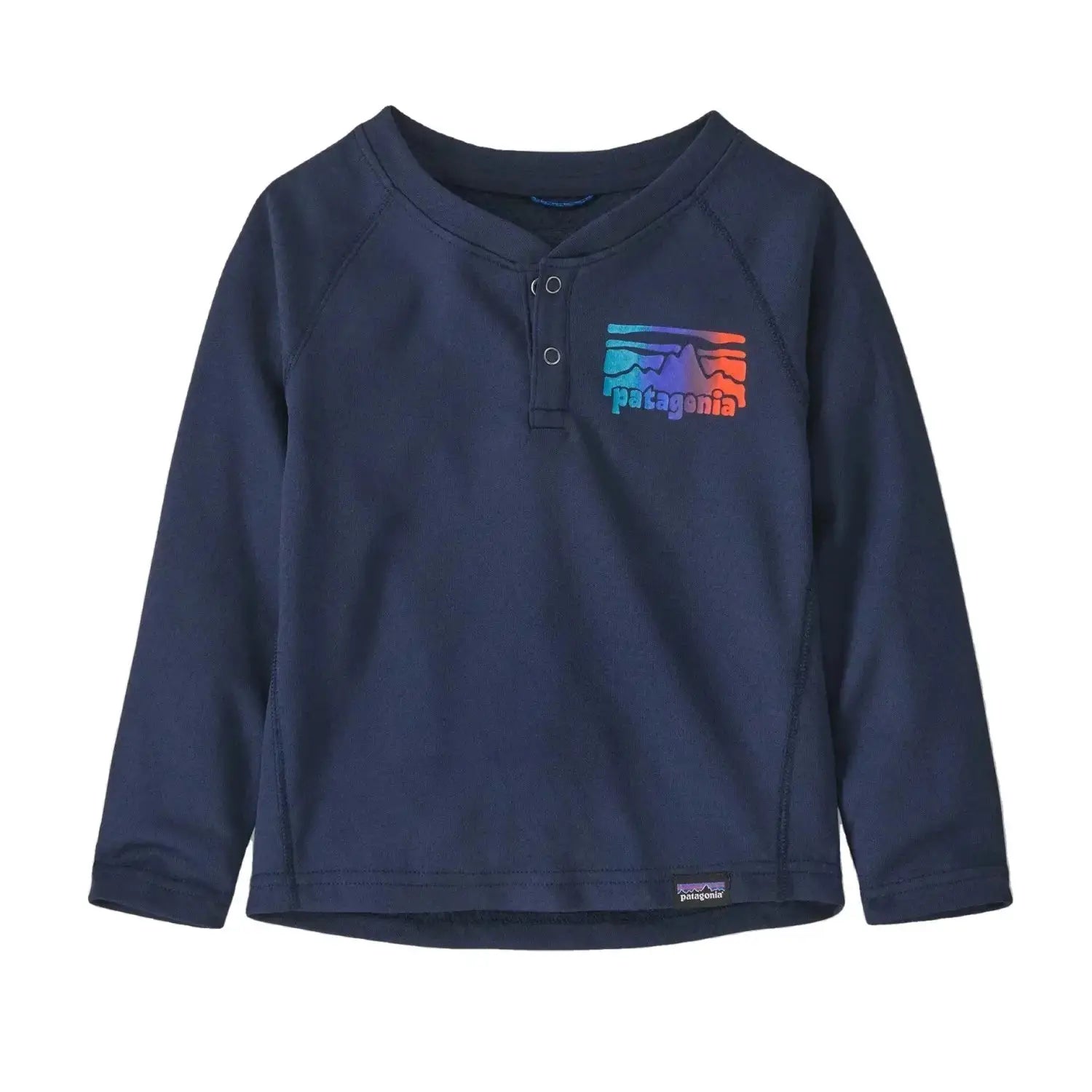 Patagonia Baby Capilene® Midweight Henley, Fitz Roy New Navy, front view