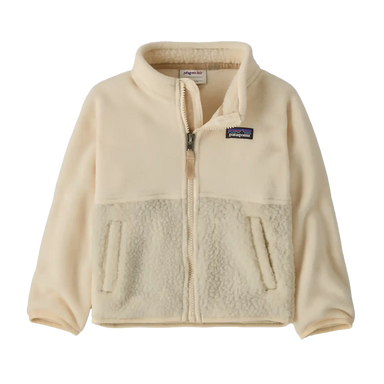 Patagonia Baby Cozy Fluff Jacket in Natural, front view flat