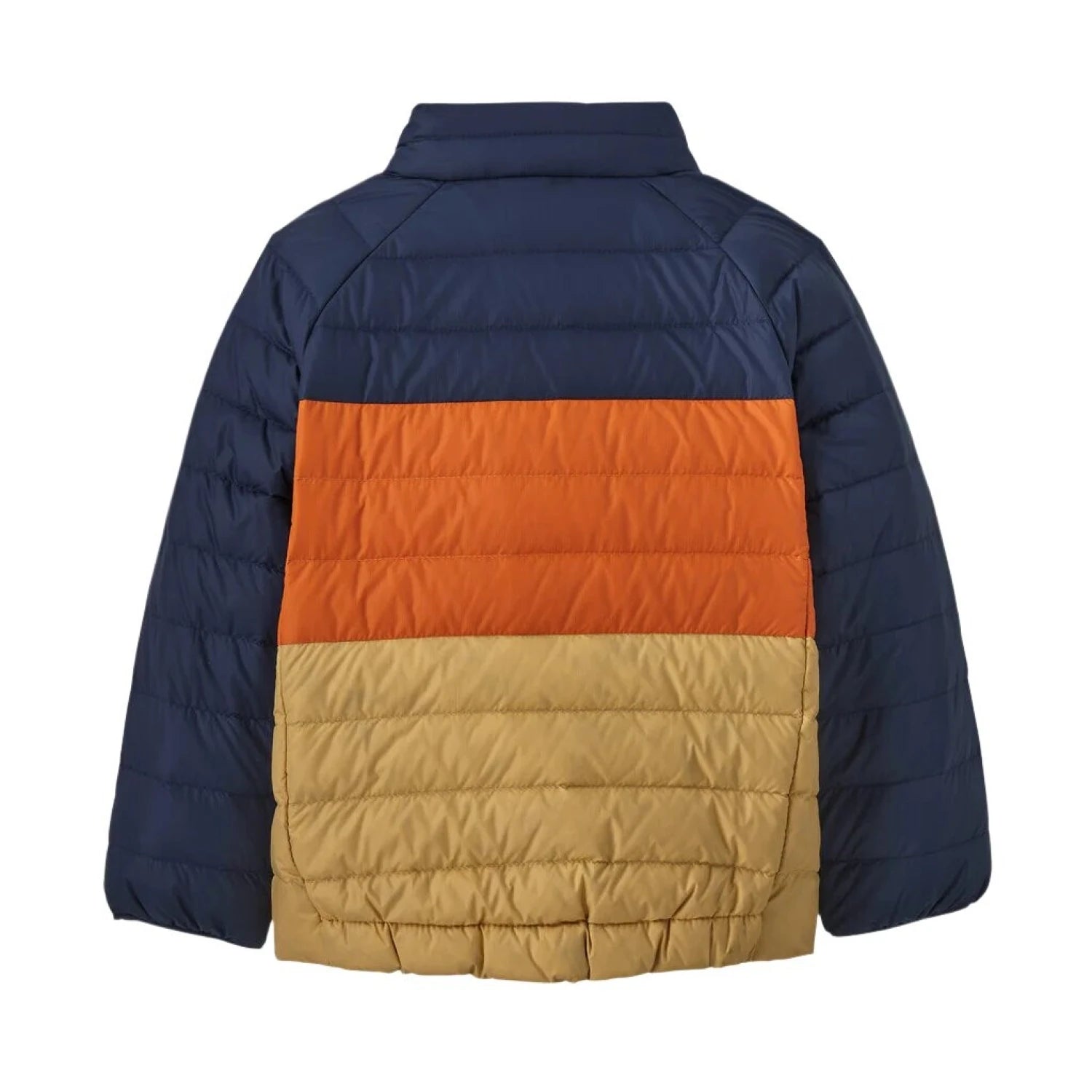 Patagonia Baby Down Sweater™, New Navy Redtail Rust, back view flat 