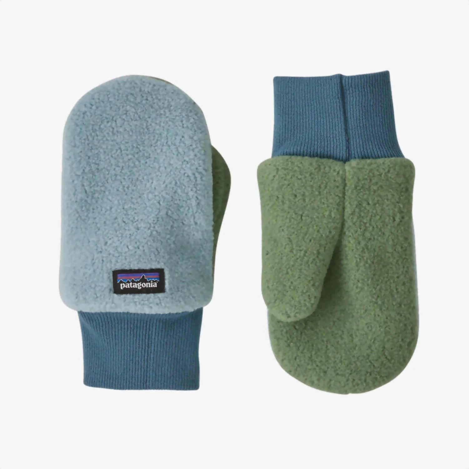 Patagonia Baby Pita Pocket Mittens shown in Thermal Blue 