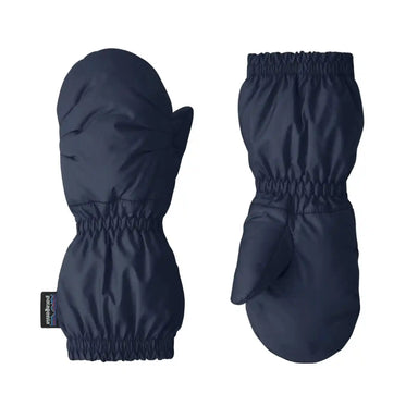 Patagonia Baby Puff Mitts, New Navy, front and back view 