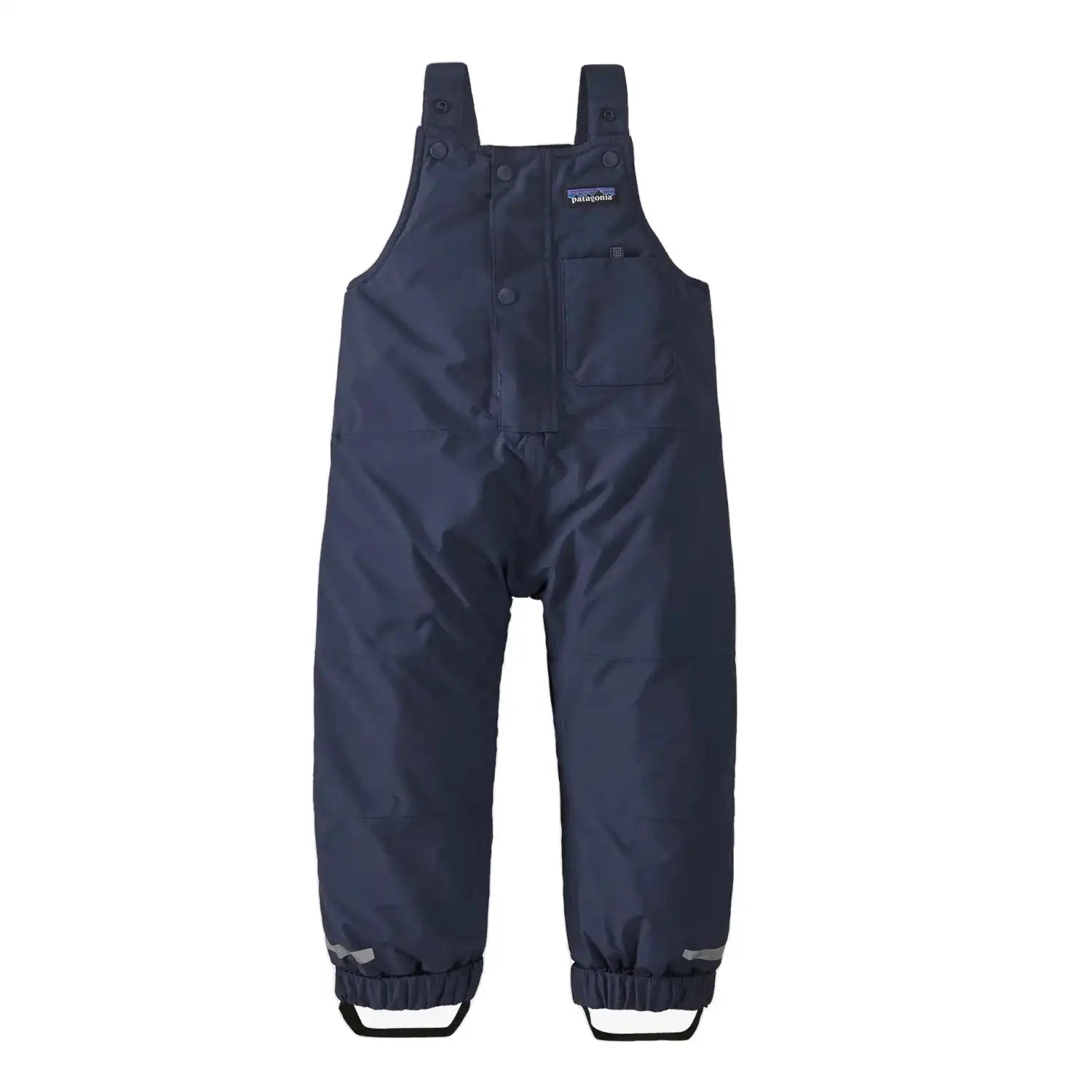 Patagonia Baby Snow Pile Bibs, New Navy, front view 