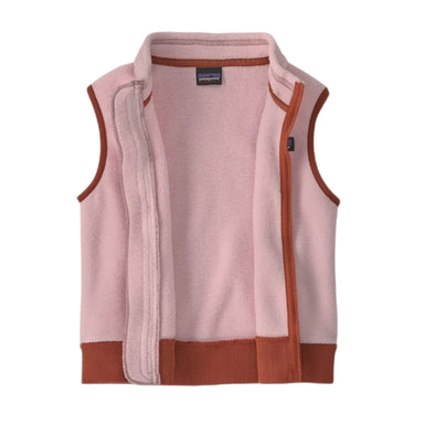Patagonia Baby Synchilla® Fleece Vest  shown in the Pleasant Pink color option. Open view.