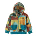 Patagonia Baby Synchilla® Fleece Cardigan shown in the Fronterita: Skiff Blue color option.  Front view