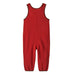 Patagonia Baby Synchilla® Fleece Overalls in Amanita Red, back view flat 