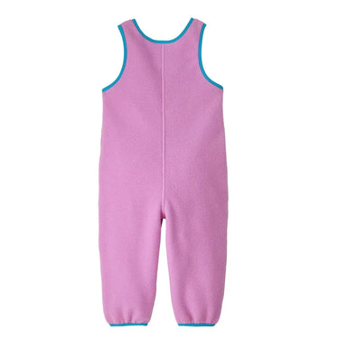 Patagonia Baby Synchilla® Fleece Overalls in Brisk Purple, back view flat 