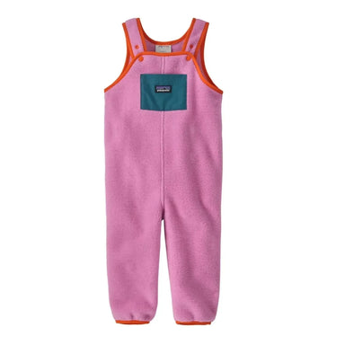 Patagonia Baby Synchilla® Fleece Overalls, Marble Pink, front view 