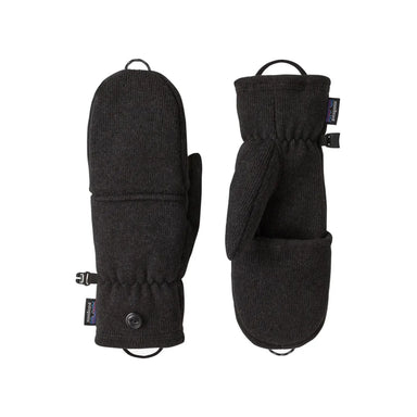 Patagonia Better Sweater™ Fleece Gloves, Black, front and back view 