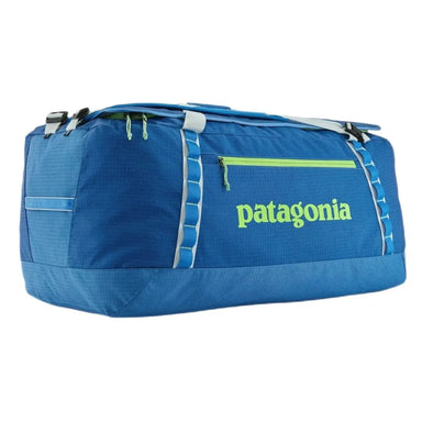Patagonia Black Hole® Duffel Bag 100L shown in the Matte Vessel Blue color option, side view.