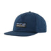 Patagonia Boardshort Label Funfarer Cap shown in Tidepool Blue. Front view. Patagonia patch on front of hat .