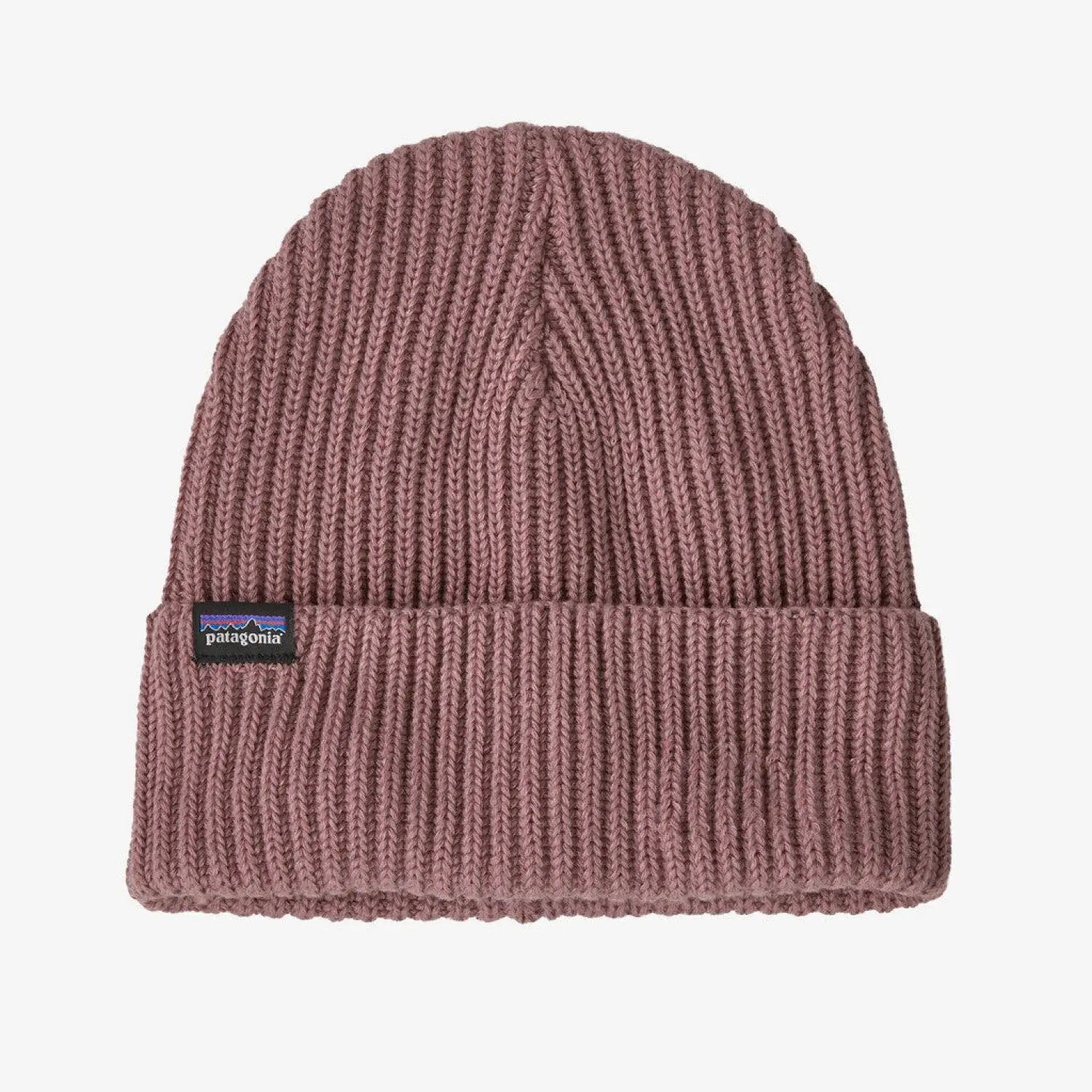 Patagonia Fisherman's Rolled Beanie shown in the Stormy Mauve color.