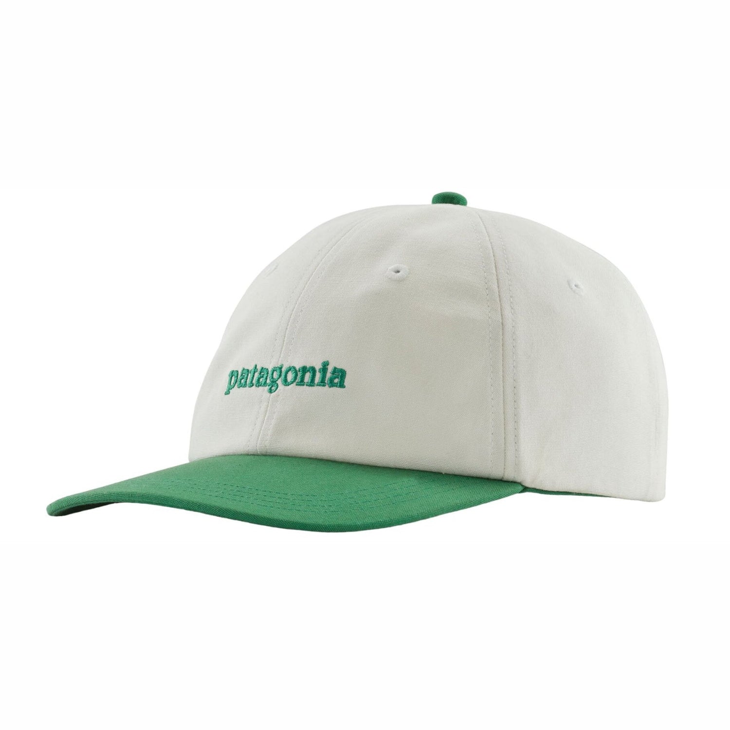 Patagonia Fitz Roy Icon Trad Cap 38364 TLGN text logo gather green front view