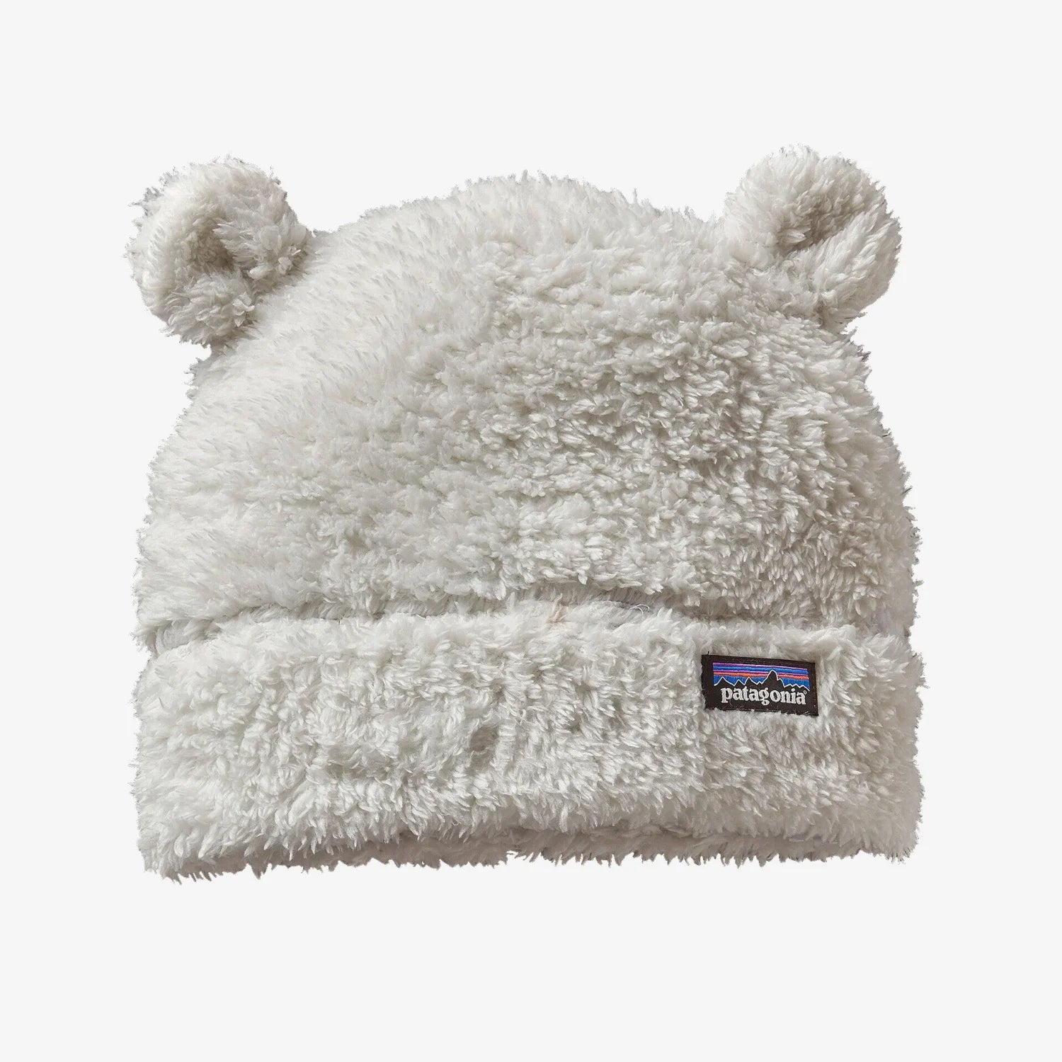 Patagonia Baby Furry Friends Fleece Hat shown in Birch White