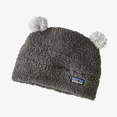 Patagonia Baby Furry Friends Fleece Hat shown in Forge Grey w/Drifter Grey