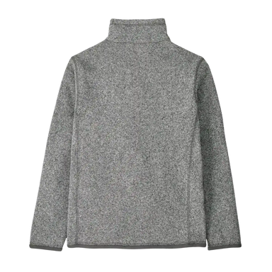 Patagonia Kid's Better Sweater® Fleece Jacket in Birch White, back view flat
