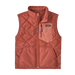 Patagonia Kid's Diamond Quilted Vest in Potters Red, front view flat