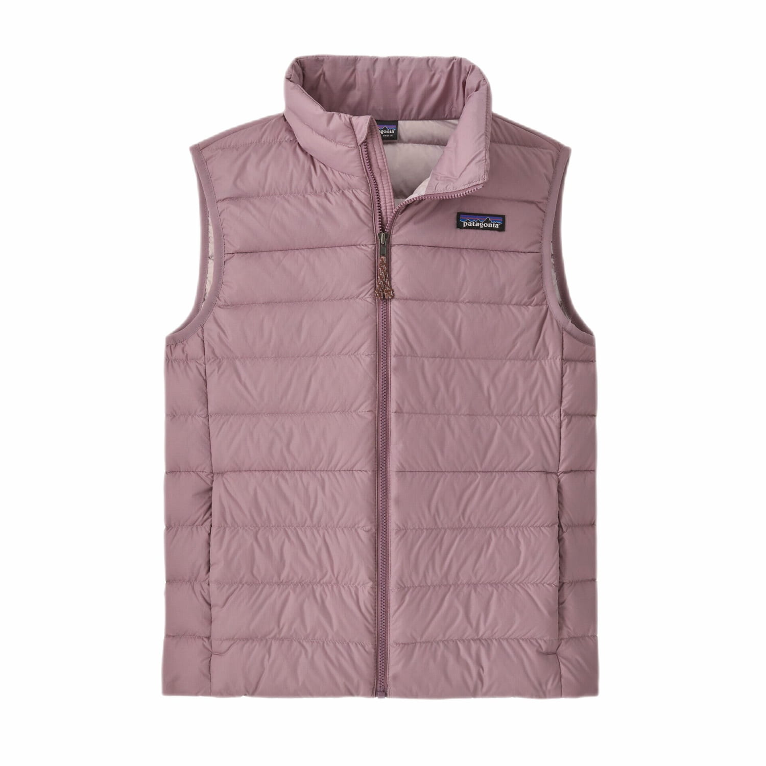 Patagonia K's Down Sweater™ Vest, Stormy Mauve, front view flat