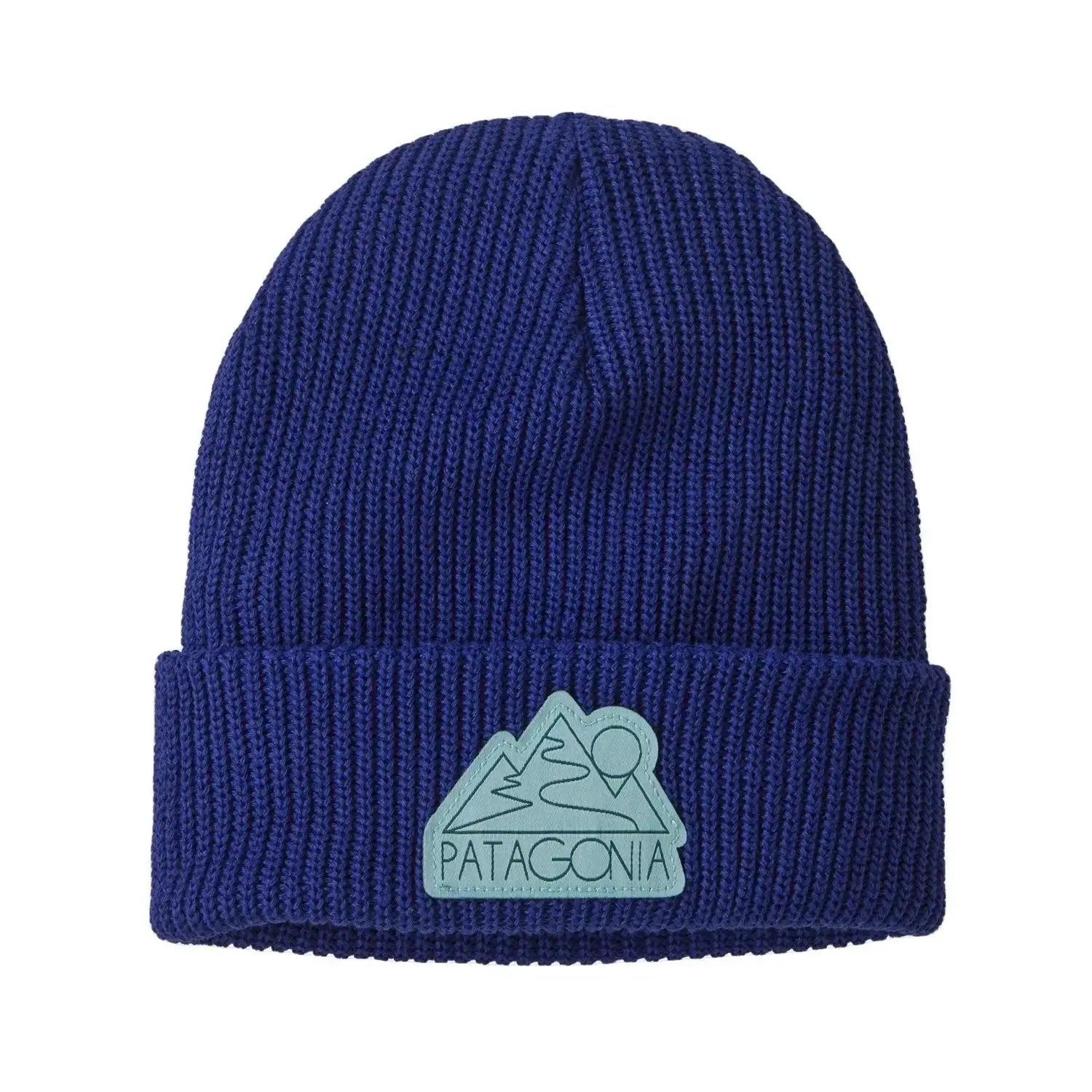 Patagonia K's Logo Beanie, Z's and S's Passage Blue, front view