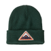 Patagonia Kid's Logo Beanie in Patch Cascade Green, front view flat