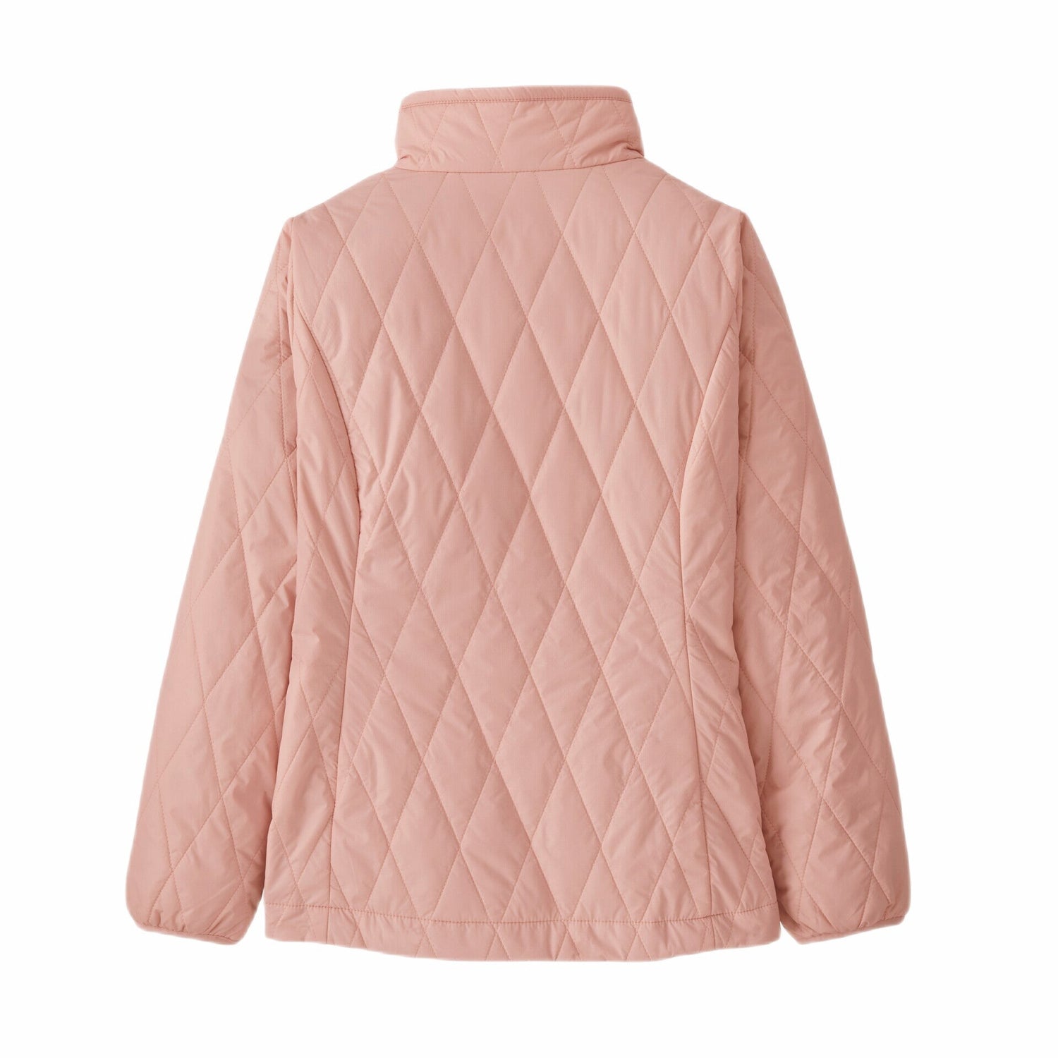 Patagonia K's Nano Puff® Diamond Quilt Jacket, Mallow Pink, back view flat