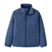 Patagonia Kid's Nano Puff Jacket in Clement Blue, front view flat