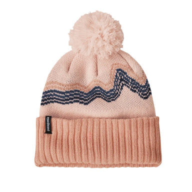 Patagonia K's Powder Town Beanie, Ridge Rise Mallow Pink, flat view 