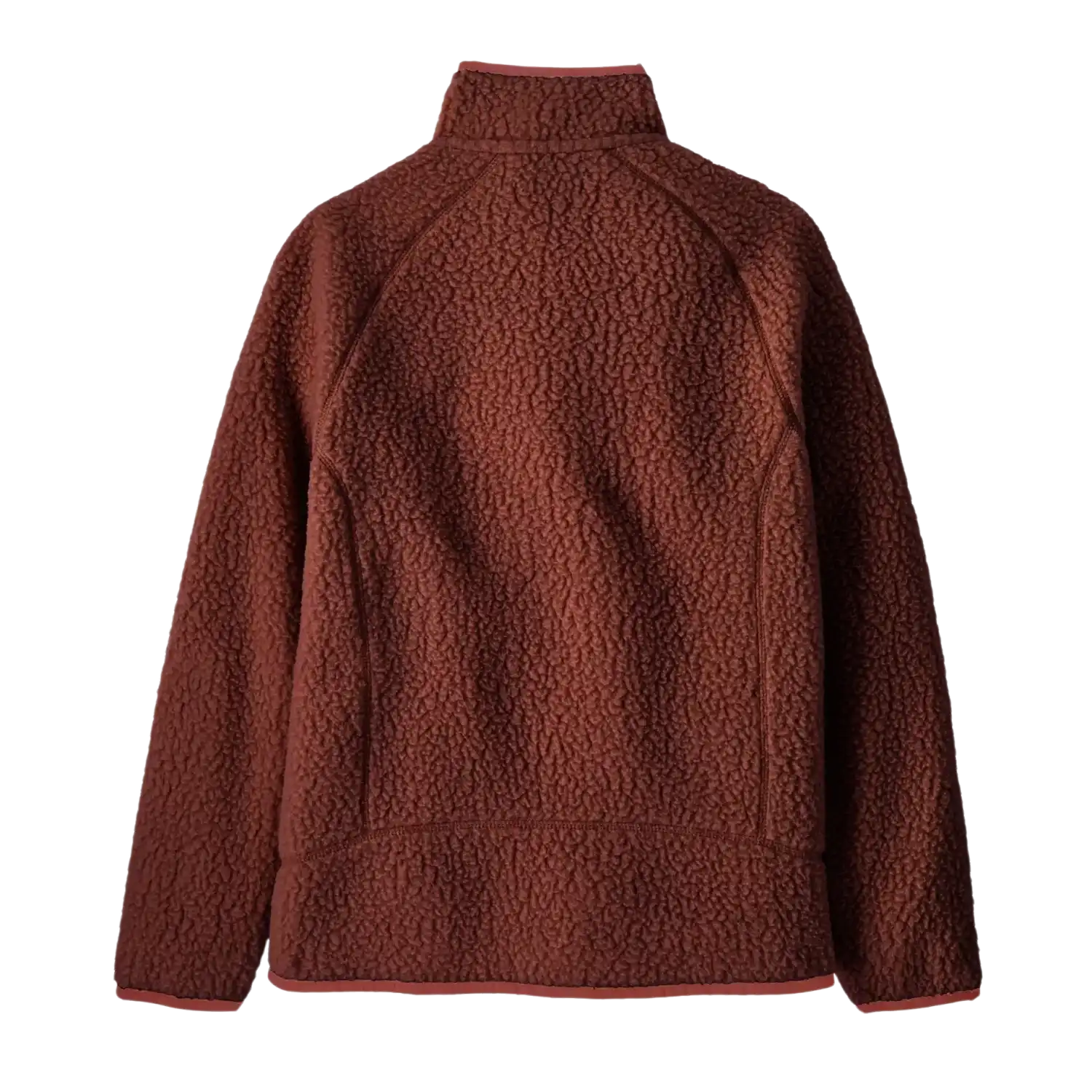 Patagonia Kid's Retro Pile Fleece Jacket in Dried Vanilla, back view flat