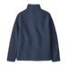 Patagonia Kid's Retro Pile Fleece Jacket in new Navy Plume Grey, back view flat