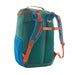 Patagoia Kid's Refugito Daypack 18L shown in the Patchwork: Conifer Green color option. Back view.