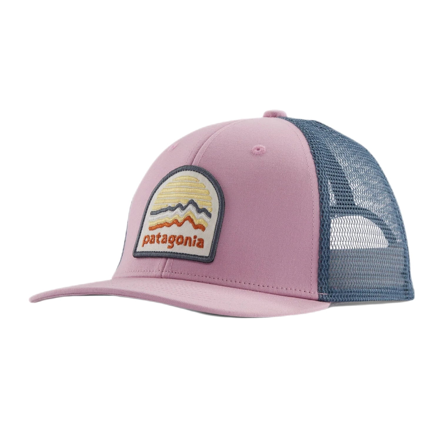 Patagonia Kids' Trucker Hat Rise Moonlight/Milkweed Mauve Front