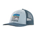 Patagonia Line Logo Ridge LoPro Trucker Hat, Chilled Blue, front view