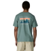 Patagonia Men's '73 Skyline T-Shirt in Blue Sage, back view on model 