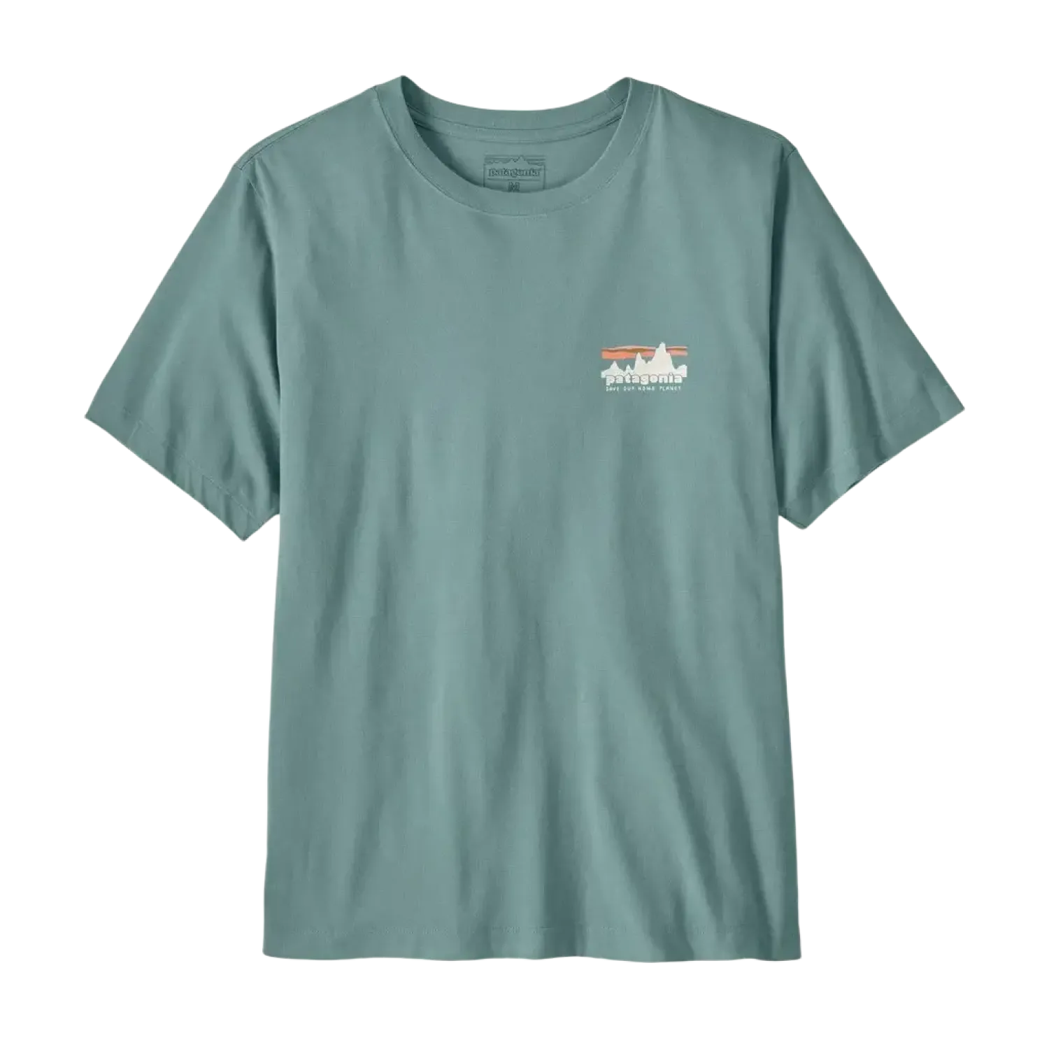 Patagonia Men's '73 Skyline T-Shirt in Blue Sage, front view flat