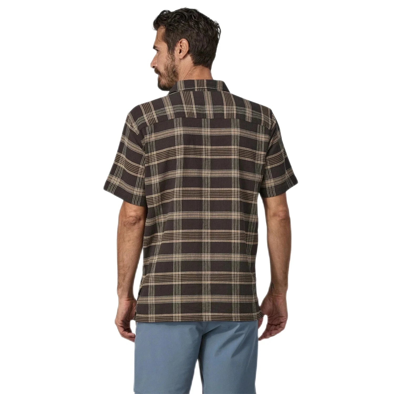 Patagonia M's A/C® Shirt, Discovery Ink Black,  back view on model
