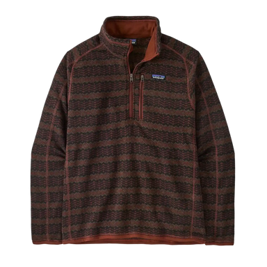 Patagonia Men's Better Sweater® 1/4-Zip Fleece in Woven Dried Vanilla, front view flat