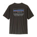 Patagonia Men's Capilene® Cool Daily Shirt - '73 Skyline in Black, back view flat