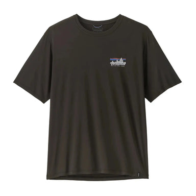 Patagonia Men's Capilene® Cool Daily Shirt - '73 Skyline in Black, front view flat