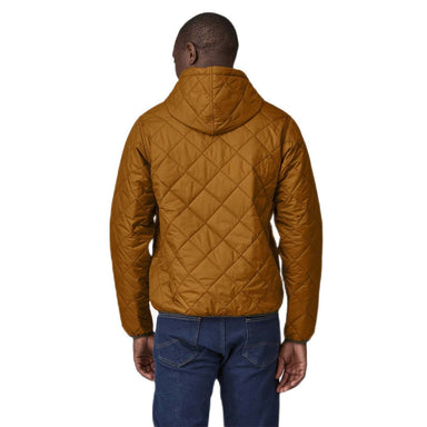 Patagonia M's Diamond Quilted Bomber Hoody, Shelter Brown, back view on model