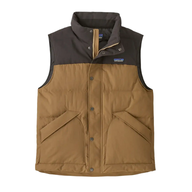 Patagonia M's Downdrift Vest in Coriander Brown, front view flat