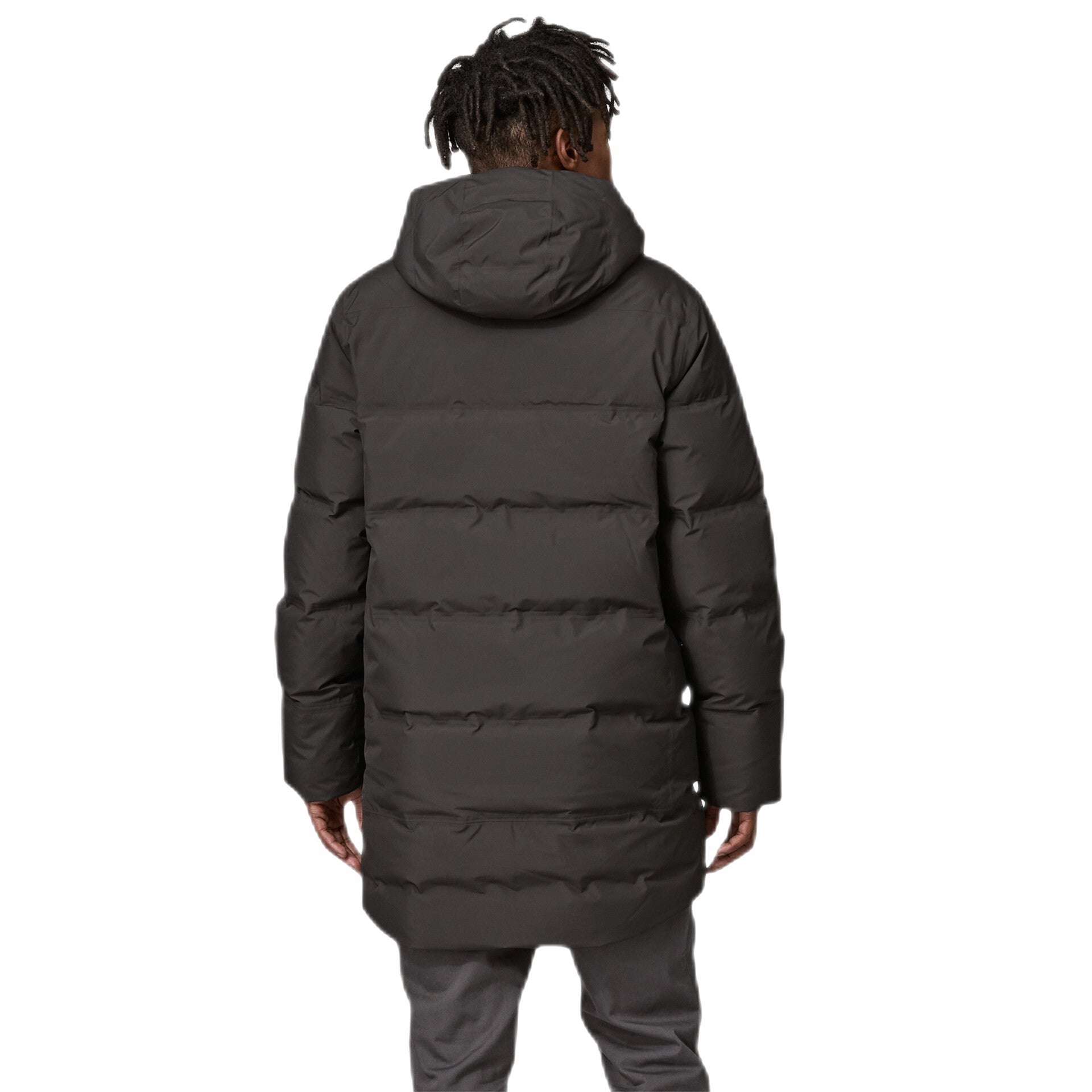 Patagonia M's Jackson Glacier Parka, Black, back view on model 