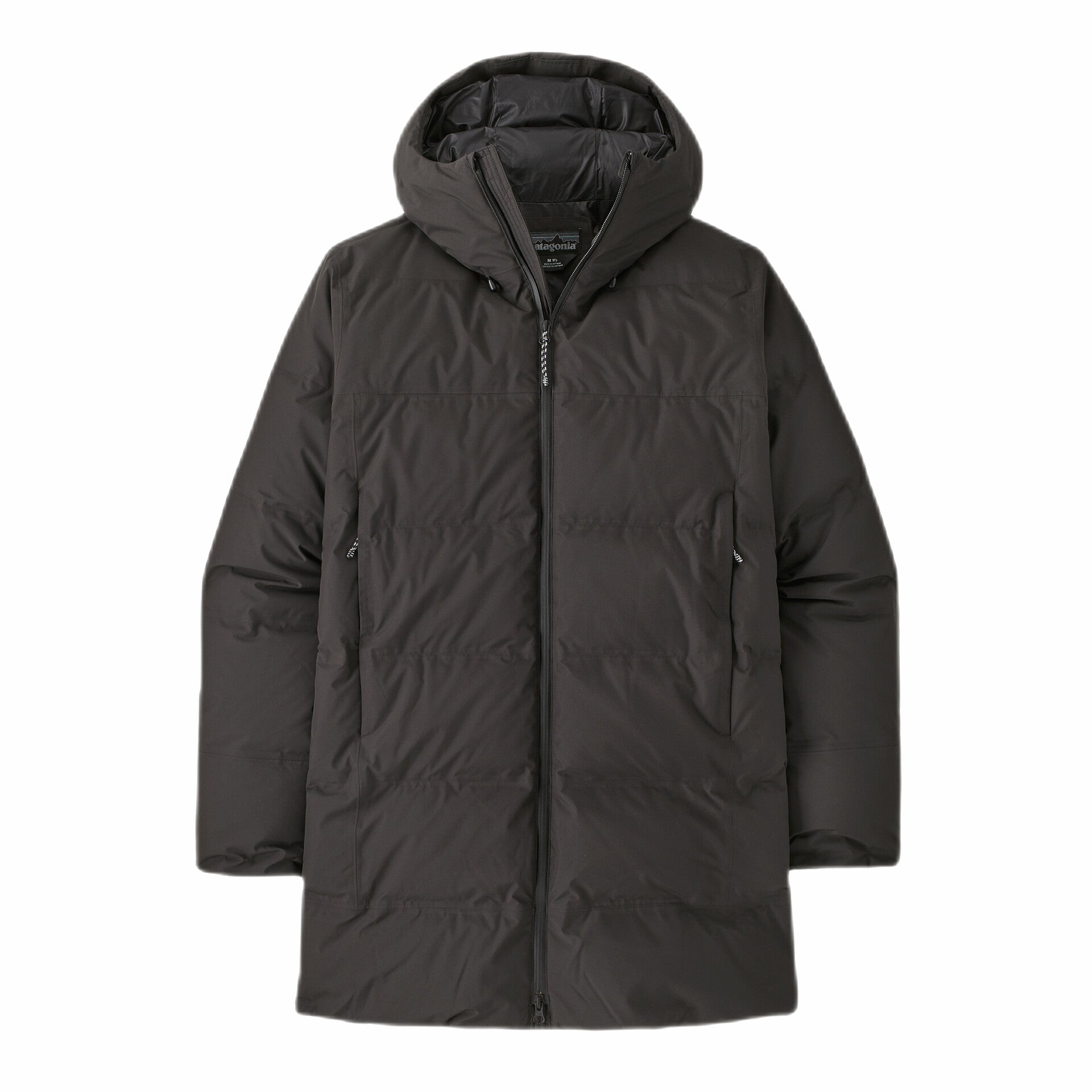 Patagonia M's Jackson Glacier Parka, Black, front view flat