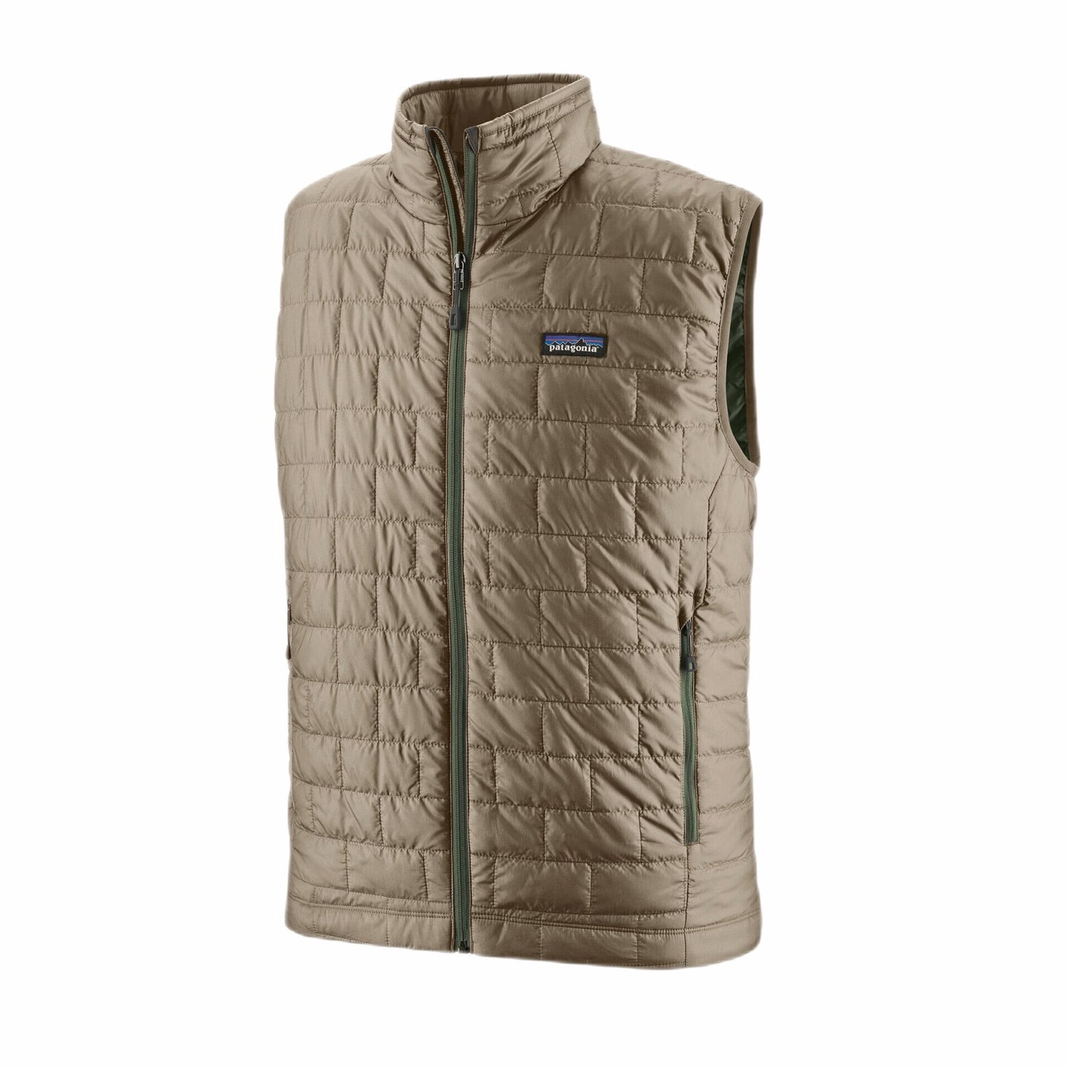 Patagonia M's Nano Puff® Vest, Seabird Grey, front view flat 