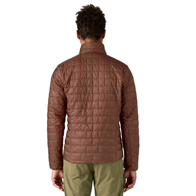 Patagonia Men's Nano Puff® Jacket in Dried Vanilla, back view on model 
