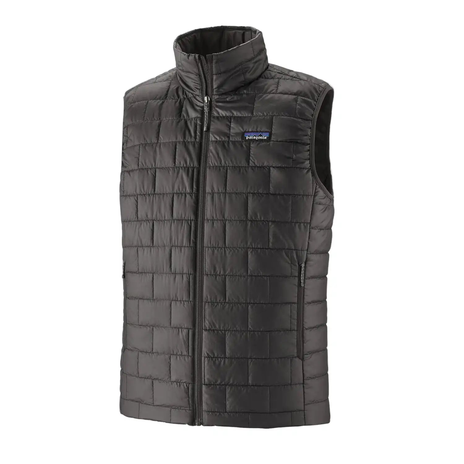 Patagonia Men's Nano Puff® Vest in Black, front view flat 