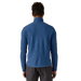 Patagonia Men's R1® Air Fleece Zip-Neck in Clement Blue, back view on model 