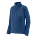 Patagonia Men's R1® Air Fleece Zip-Neck in Clement Blue, front view flat
