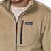 Patagonia M's Re-Tool Fleece Jacket, El Cap Khaki, front view up close top on model